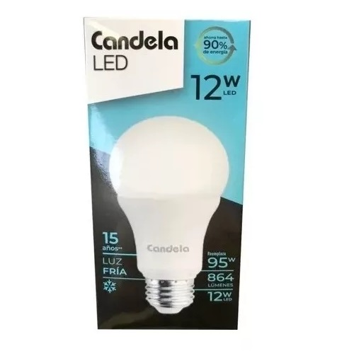 LAMPARA LED CANDELA/MAGILUZ 12 WTS LUZ FRIA/BLANCA